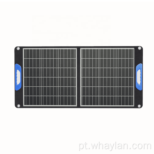 Painel solar dobrável de alta eficiência com typc c